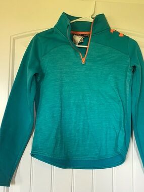 Under Armour Teal and Coral Tag Detail